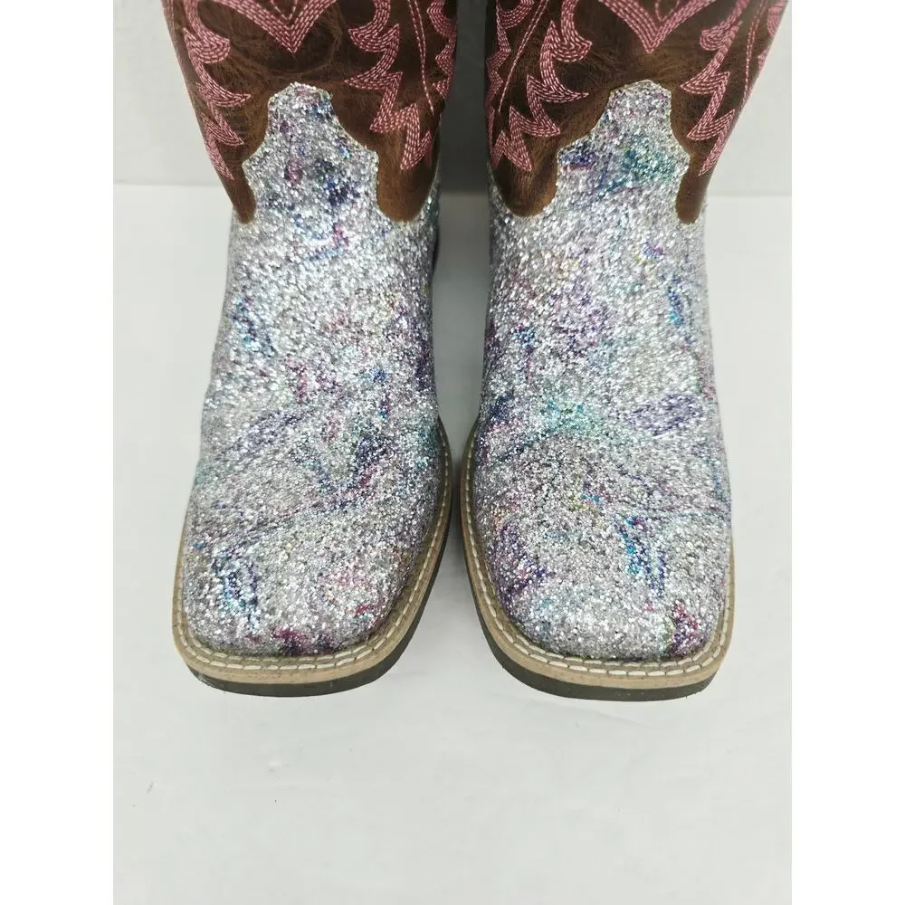Smoky Mountain Girl's Glitter Western Boots Pink 5.5